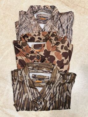 Lot of 3 Magellan Outdoors Men's Camouflage Button-Down Shirts - XXL